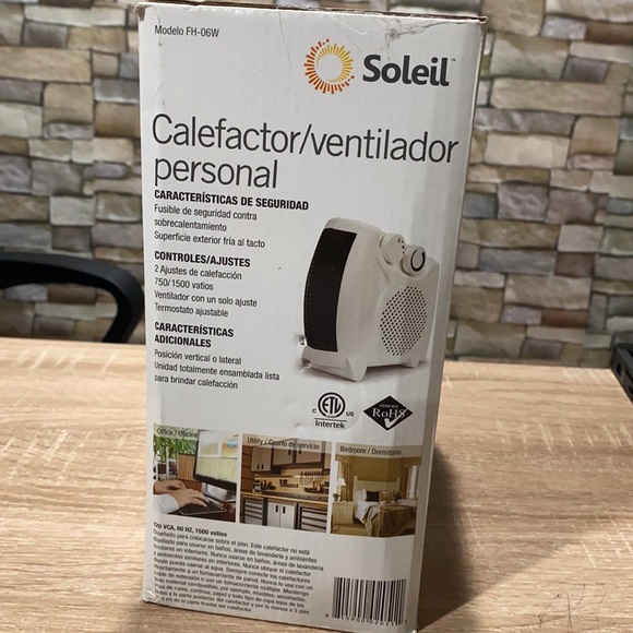 Brand New Personal Heater/Fan. Brand: Soleil. - Picture 4 of 8